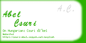 abel csuri business card